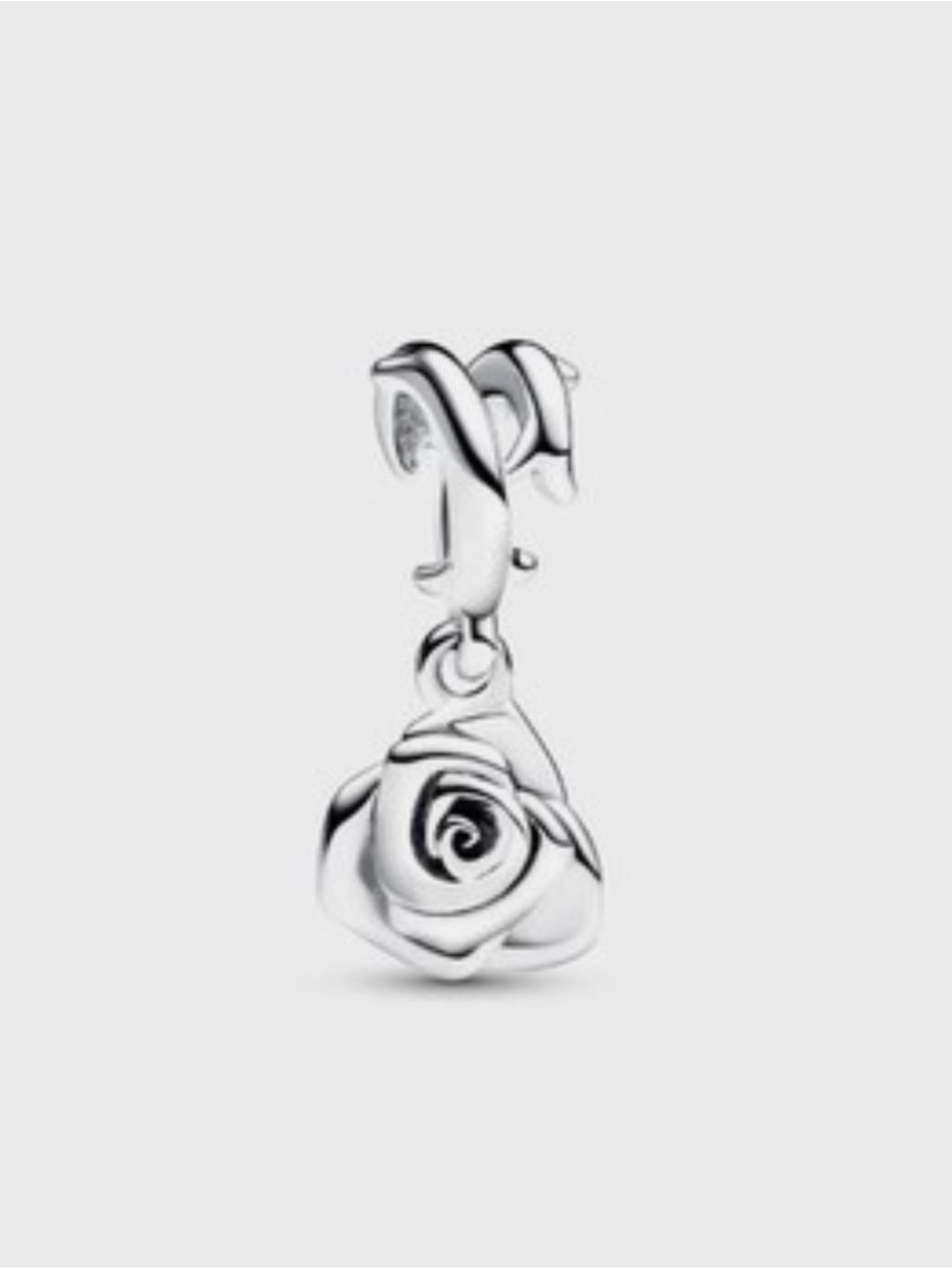Pandora Sterling Silver Rose Dangle Charm - Silver